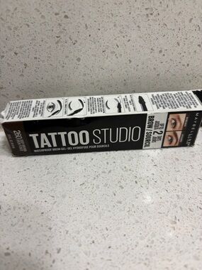 Maybelline Tattoo Studio Waterproof Brow Gel - Black and Brown Packaging